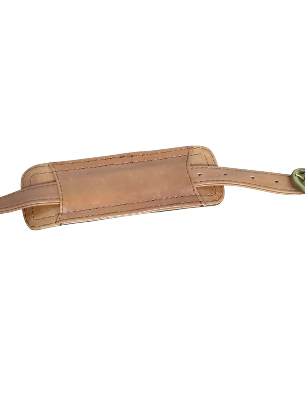Tanner West Vintage Cognac Leather Briefcase Shoulder Strap Satchel Flap Over